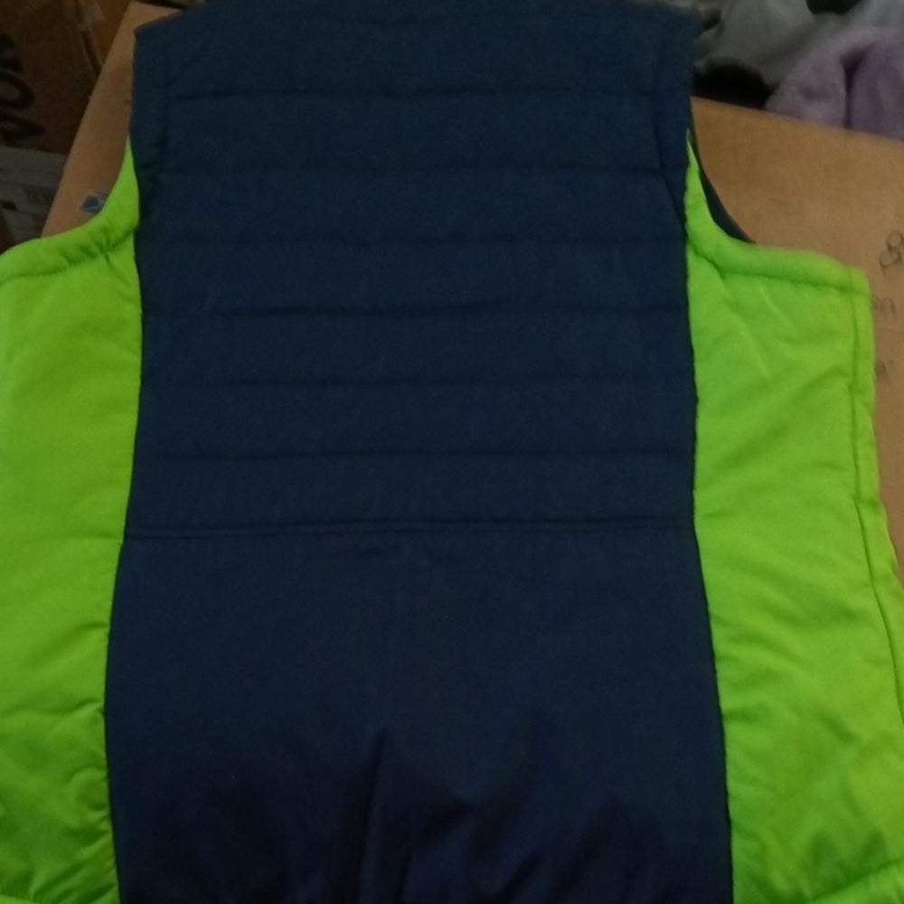 NFL Seattle Seahawks Navy Vest with Lime Green Interior - Picture 3 of 4